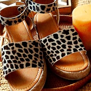 Leopard print sandals
